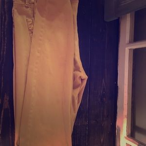 Mustard yellow jean leggings